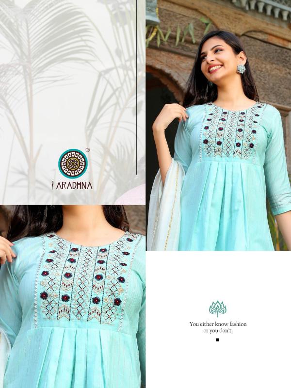 Aradhna Grace 2 Nayra  Cotton Designer Cut Kurti With Dupatta